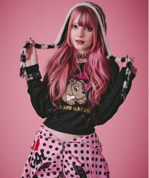 GALFY(ガルフィー)の「『GALFY/ガルフィー』SEXY LIPS Tee【Z】(Tシャツ/カットソー・レディース・ブラック/ピンク・FREE)」の2枚目の写真