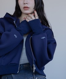 VACANCY（ヴァカンシー）の「ロゴ刺繍ダンボールZIPパーカー（パーカー）」