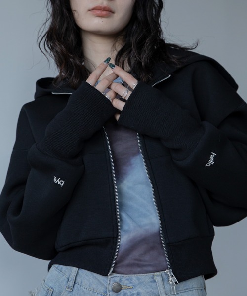 VACANCY（ヴァカンシー）の「ロゴ刺繍ダンボールZIPパーカー（パーカー・レディース・グレー/ブラック/ライトブルー/ネイビー・FREE）」の18枚目の写真