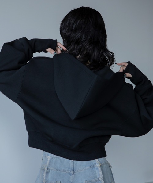 VACANCY（ヴァカンシー）の「ロゴ刺繍ダンボールZIPパーカー（パーカー・レディース・グレー/ブラック/ライトブルー/ネイビー・FREE）」の21枚目の写真