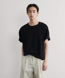 LEMARD（ルマード）の「エッセンシャルラウンドヘムショートスリーブ - ブラック（Tシャツ/カットソー）」