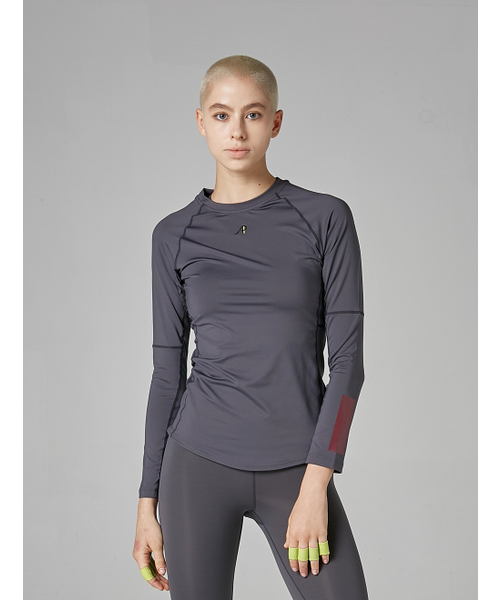ATHPLATFORM(アスプラットフォーム)の「AW02TL03 カラーブロックコンプレッショントップ_グレー(Tシャツ/カットソー・レディース・その他・L)」の3枚目の写真