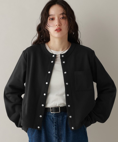 RAGEBLUE（レイジブルー）の「コンパクトクルーカーディガン（カーディガン/ボレロ・レディース・ブルー/ブラック/レッド・FREE）」の2枚目の写真