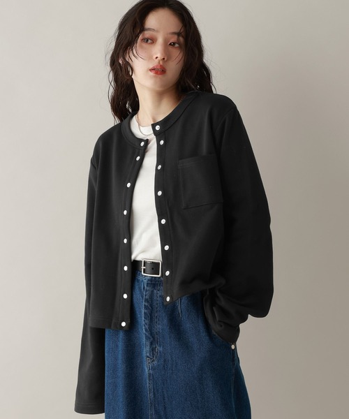 RAGEBLUE（レイジブルー）の「コンパクトクルーカーディガン（カーディガン/ボレロ・レディース・ブルー/ブラック/レッド・FREE）」の8枚目の写真