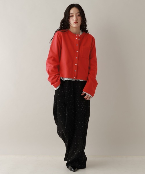 RAGEBLUE（レイジブルー）の「コンパクトクルーカーディガン（カーディガン/ボレロ・レディース・ブルー/ブラック/レッド・FREE）」の9枚目の写真