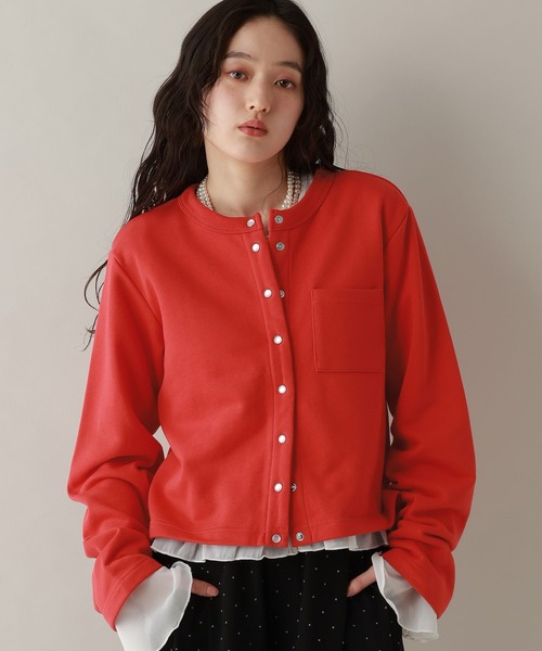 RAGEBLUE（レイジブルー）の「コンパクトクルーカーディガン（カーディガン/ボレロ・レディース・ブルー/ブラック/レッド・FREE）」の11枚目の写真