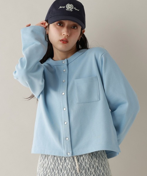 RAGEBLUE（レイジブルー）の「コンパクトクルーカーディガン（カーディガン/ボレロ・レディース・ブルー/ブラック/レッド・FREE）」の16枚目の写真