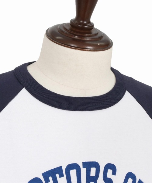 seventy seven(セブンティセブン)の「mt10168-half sleeve raglan t-shirt (77motors) ラグランTシャツ(7726S080)(Tシャツ/カットソー・メンズ・ホワイト×ネイビー/グレー系その他/ホワイト×ブラック・XL/L/M/S)」の21枚目の写真