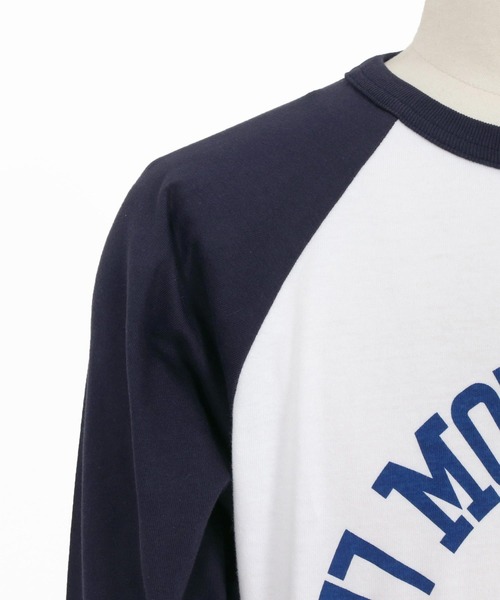 seventy seven(セブンティセブン)の「mt10168-half sleeve raglan t-shirt (77motors) ラグランTシャツ(7726S080)(Tシャツ/カットソー・メンズ・ホワイト×ネイビー/グレー系その他/ホワイト×ブラック・XL/L/M/S)」の22枚目の写真