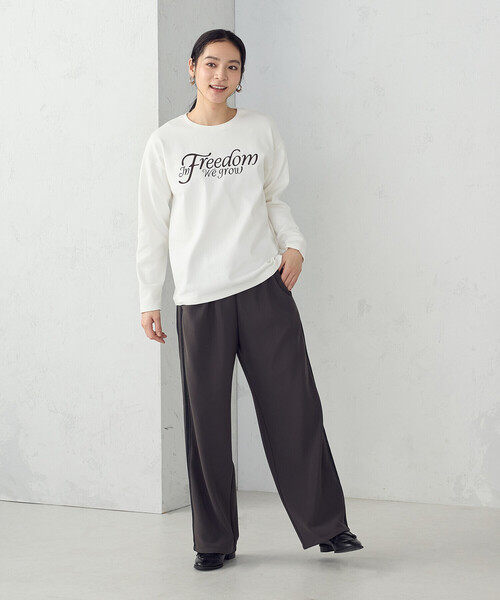 COMME CA ISM(コムサイズム)の「ロゴ ロンT(Tシャツ/カットソー・レディース・ホワイト/ブラック/サックスブルー・SMALL/MEDIUM/LARGE/X-LARGE)」の12枚目の写真
