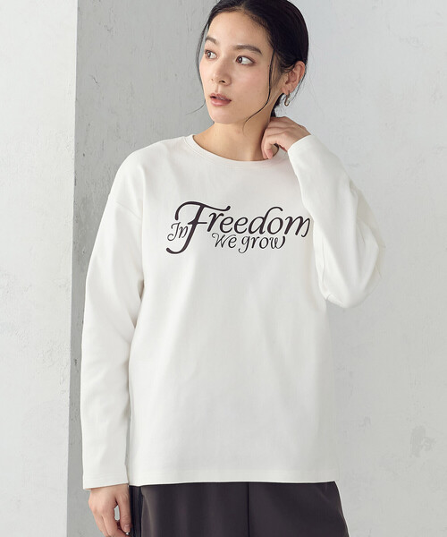 COMME CA ISM(コムサイズム)の「ロゴ ロンT(Tシャツ/カットソー・レディース・ホワイト/ブラック/サックスブルー・SMALL/MEDIUM/LARGE/X-LARGE)」の15枚目の写真
