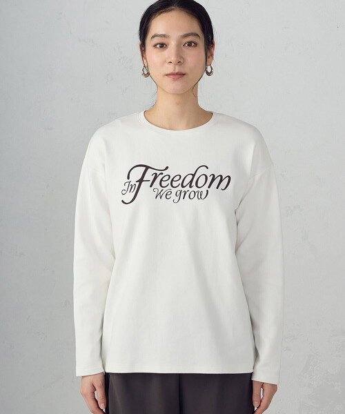 COMME CA ISM(コムサイズム)の「ロゴ ロンT(Tシャツ/カットソー・レディース・ホワイト/ブラック/サックスブルー・SMALL/MEDIUM/LARGE/X-LARGE)」の22枚目の写真
