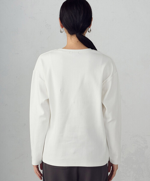 COMME CA ISM(コムサイズム)の「ロゴ ロンT(Tシャツ/カットソー・レディース・ホワイト/ブラック/サックスブルー・SMALL/MEDIUM/LARGE/X-LARGE)」の5枚目の写真