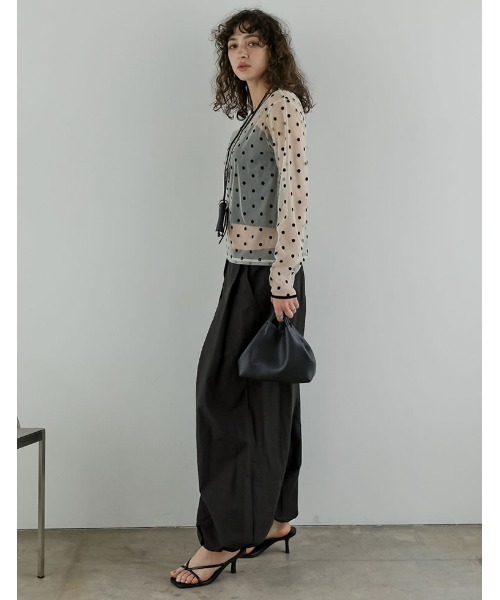 Re:EDIT（リエディ）の「[2026S/S COLLECTION][低身長/高身長サイズ有]タフタタックバルーンパンツ（その他パンツ・レディース・ブラック/グレイッシュベージュ/チャコールグレー・SHORT/MEDIUM/TALL/LARGE）」の19枚目の写真