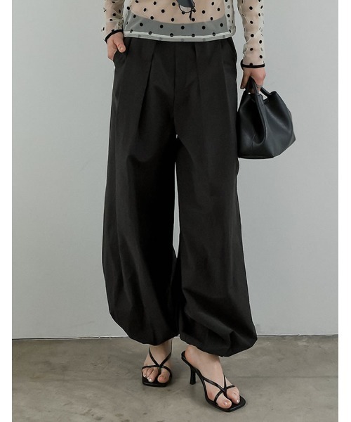 Re:EDIT（リエディ）の「[2026S/S COLLECTION][低身長/高身長サイズ有]タフタタックバルーンパンツ（その他パンツ・レディース・ブラック/グレイッシュベージュ/チャコールグレー・SHORT/MEDIUM/TALL/LARGE）」の20枚目の写真