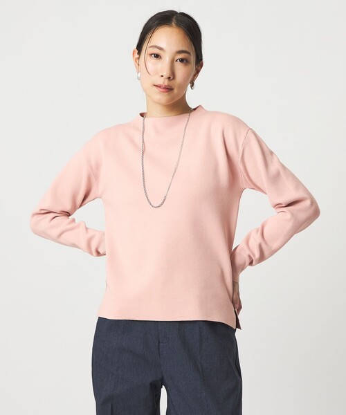 A DAY IN THE LIFE UNITED ARROWS(アデイインザライフユナイテッドアローズ)の「ミラノリブ ボトルネックニット ‐ウォッシャブル‐<A DAY IN THE LIFE>(ニット/セーター・レディース・その他2/ライトピンク/ライトブルー/ブラック・FREE)」の3枚目の写真