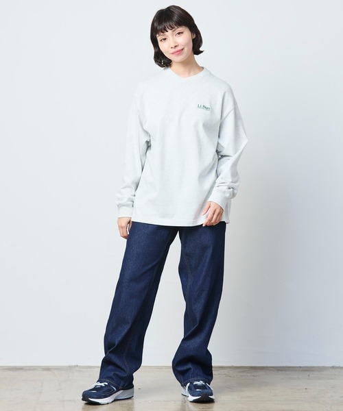 L.L.Bean（エルエルビーン）の「【JAPAN EDITION】ユニオン・ロングスリーブ・ティ（Tシャツ/カットソー・レディース・サックスブルー/レッド系/ライトグレー系/ライトグレー・MEDIUM）」の12枚目の写真