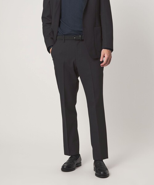 green label relaxing(グリーンレーベルリラクシング)の「A+ ポリエステル シャークスキン スタンダード イージー セットアップ パンツ スラックス -ウォッシャブル・ストレッチ-(スラックス・メンズ・ダークグリーン/ブラウン系/ネイビー・S/M/XL/L)」の3枚目の写真