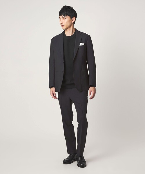 green label relaxing(グリーンレーベルリラクシング)の「A+ ポリエステル シャークスキン スタンダード イージー セットアップ パンツ スラックス -ウォッシャブル・ストレッチ-(スラックス・メンズ・ダークグリーン/ブラウン系/ネイビー・S/M/XL/L)」の5枚目の写真