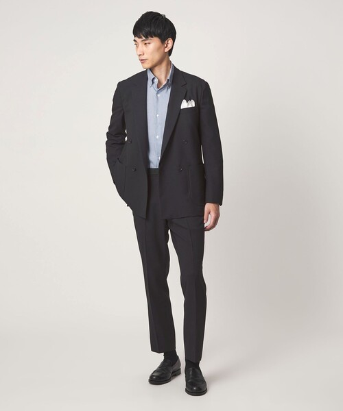 green label relaxing(グリーンレーベルリラクシング)の「A+ ポリエステル シャークスキン スタンダード イージー セットアップ パンツ スラックス -ウォッシャブル・ストレッチ-(スラックス・メンズ・ダークグリーン/ブラウン系/ネイビー・S/M/XL/L)」の7枚目の写真