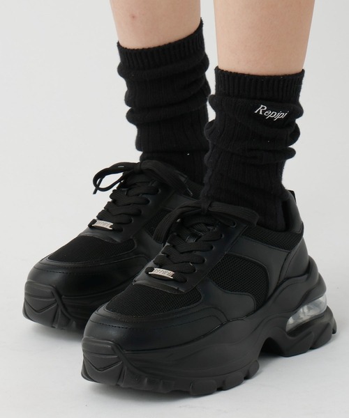 repipi armario（レピピ アルマリオ）の「クリアソールダッドスニーカー（スニーカー・キッズ・ホワイト/ブラック/サックスブルー/シルバー・SMALL/MEDIUM/LARGE）」の2枚目の写真