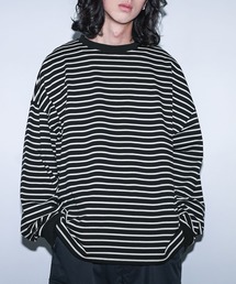 MDR（エムディアール）の「『ワイドシルエットボーダーロンT』（Tシャツ/カットソー）」