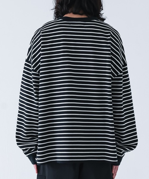 MDR（エムディアール）の「『ワイドシルエットボーダーロンT』（Tシャツ/カットソー・メンズ・ブラック/ホワイト・M/L）」の17枚目の写真