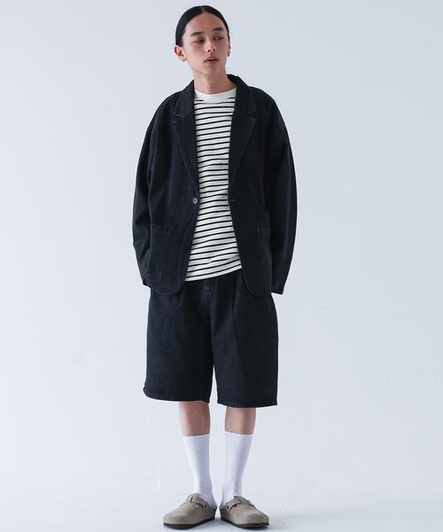 MDR（エムディアール）の「『ワイドシルエットボーダーロンT』（Tシャツ/カットソー・メンズ・ブラック/ホワイト・M/L）」の13枚目の写真