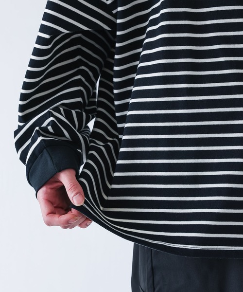 MDR（エムディアール）の「『ワイドシルエットボーダーロンT』（Tシャツ/カットソー・メンズ・ブラック/ホワイト・M/L）」の22枚目の写真