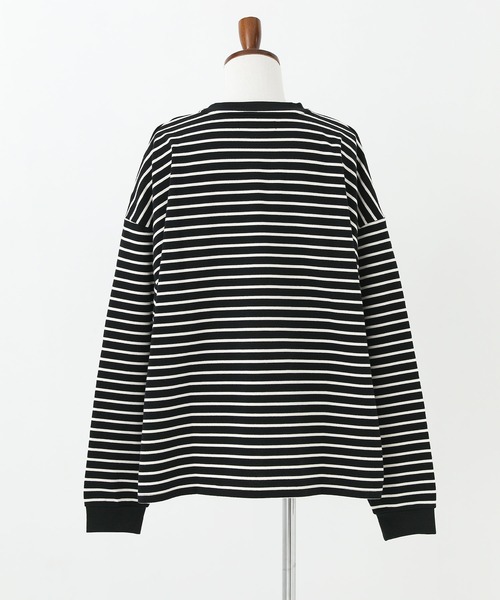 MDR（エムディアール）の「『ワイドシルエットボーダーロンT』（Tシャツ/カットソー・メンズ・ブラック/ホワイト・M/L）」の20枚目の写真