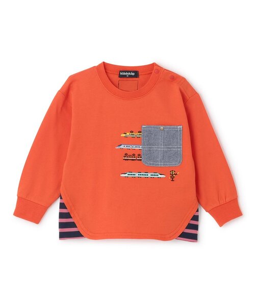 T シャツ kladskap 電車 tシャツ 正面電車クレイジーカラー半袖Tシャツ キッズ 子供服 男の子 kladskap