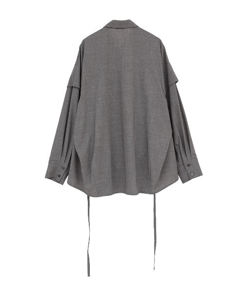 MANOF（マノフ）の「SHOULDER TUCK SHIRT（シャツ/ブラウス・レディース・ホワイト/ブルー/グレー・F）」の4枚目の写真