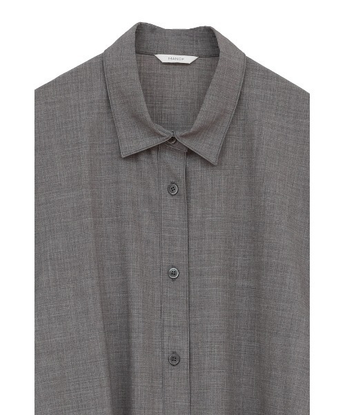 MANOF（マノフ）の「SHOULDER TUCK SHIRT（シャツ/ブラウス・レディース・ホワイト/ブルー/グレー・F）」の5枚目の写真