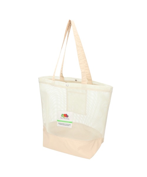FRUIT OF THE LOOM(フルーツオブザルーム)の「【FRUIT OF THE LOOM/フルーツオブザルーム】MESH TOTE BAG L / メッシュトートバッグL(トートバッグ・レディース・ブラック/ベージュ/イエロー/ミント/ネイビー・FREE)」の3枚目の写真
