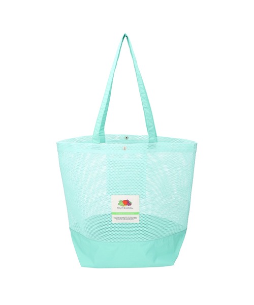 FRUIT OF THE LOOM(フルーツオブザルーム)の「【FRUIT OF THE LOOM/フルーツオブザルーム】MESH TOTE BAG L / メッシュトートバッグL(トートバッグ・レディース・ブラック/ベージュ/イエロー/ミント/ネイビー・FREE)」の4枚目の写真