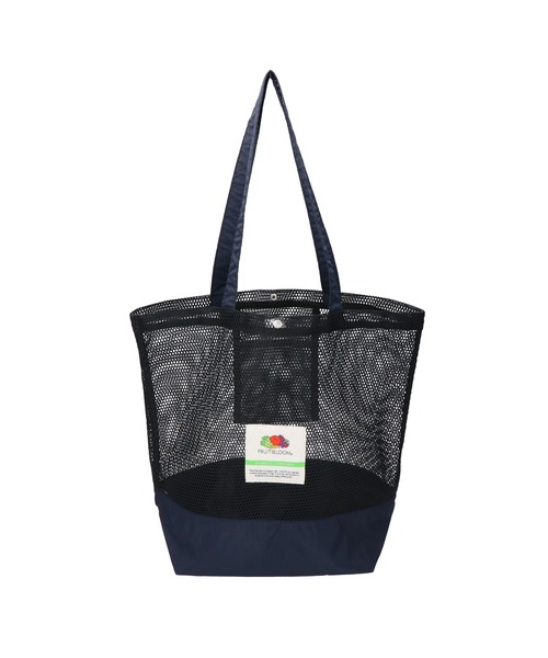 FRUIT OF THE LOOM(フルーツオブザルーム)の「【FRUIT OF THE LOOM/フルーツオブザルーム】MESH TOTE BAG L / メッシュトートバッグL(トートバッグ・レディース・ブラック/ベージュ/イエロー/ミント/ネイビー・FREE)」の2枚目の写真