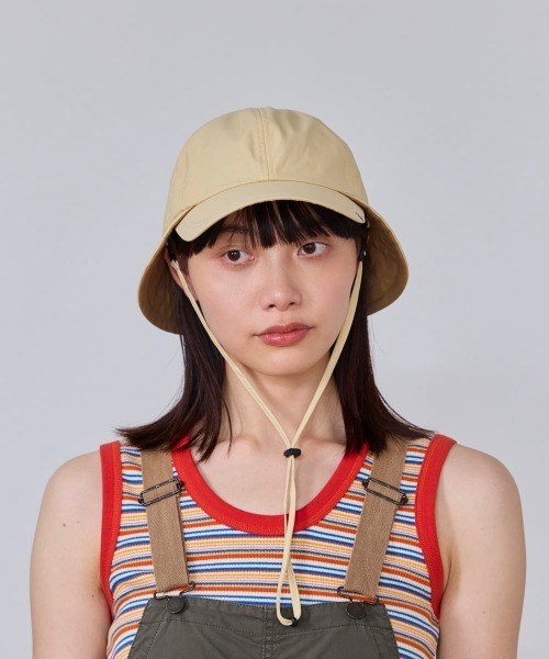 OVERRIDE（オーバーライド）の「OVERRIDE  WATER RE POLLEN CAP SGP / オーバーライド（キャップ・レディース・ブラック/ベージュ/ピンク・58cm）」の2枚目の写真
