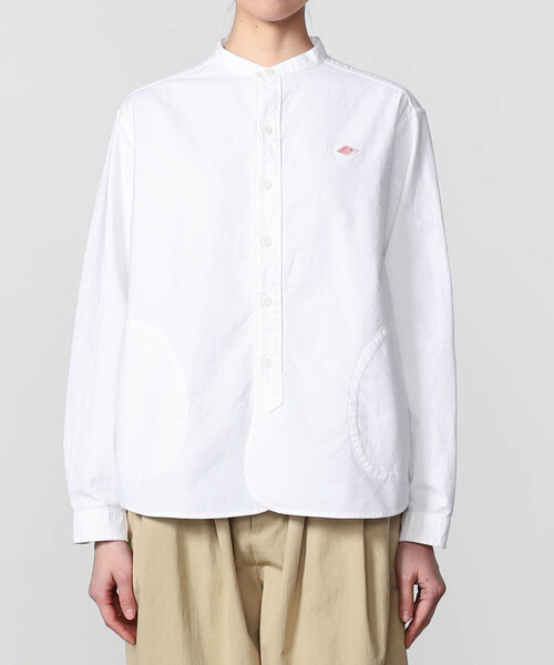 DANTON(ダントン)の「DANTON | オックスフォード バンドカラーシャツ SOLID WOMEN(シャツ/ブラウス・レディース・ホワイト・36/38/34)」の8枚目の写真