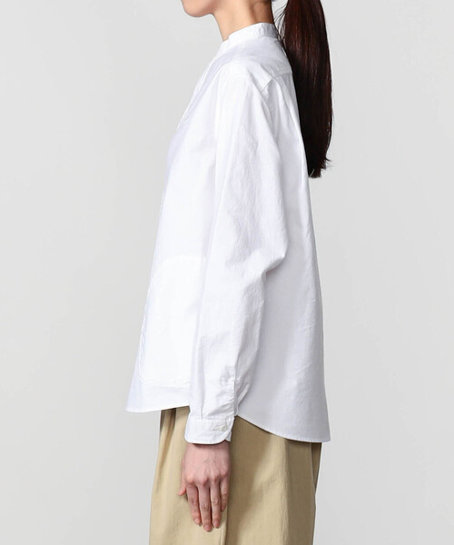 DANTON(ダントン)の「DANTON | オックスフォード バンドカラーシャツ SOLID WOMEN(シャツ/ブラウス・レディース・ホワイト・36/38/34)」の9枚目の写真