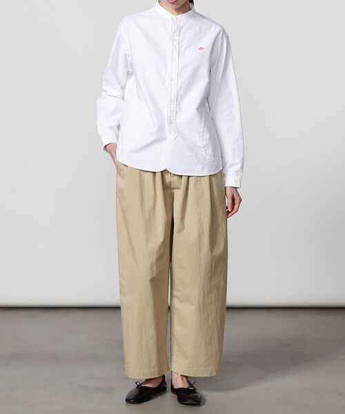 DANTON(ダントン)の「DANTON | オックスフォード バンドカラーシャツ SOLID WOMEN(シャツ/ブラウス・レディース・ホワイト・36/38/34)」の12枚目の写真