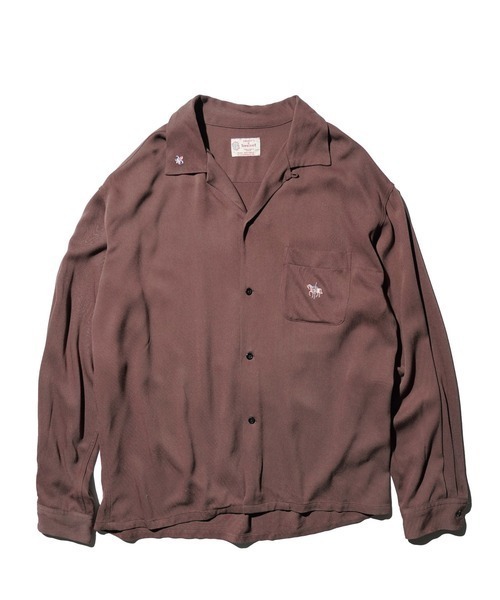 TOWNCRAFT(タウンクラフト)の「TOWN CRAFT タウンクラフト / 50S EMB LS SHIRT(シャツ/ブラウス・メンズ・ブラック/ブラウン・SMALL/LARGE/MEDIUM)」の2枚目の写真