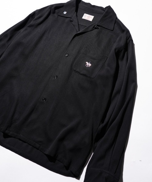 TOWNCRAFT(タウンクラフト)の「TOWN CRAFT タウンクラフト / 50S EMB LS SHIRT(シャツ/ブラウス・メンズ・ブラック/ブラウン・SMALL/LARGE/MEDIUM)」の5枚目の写真