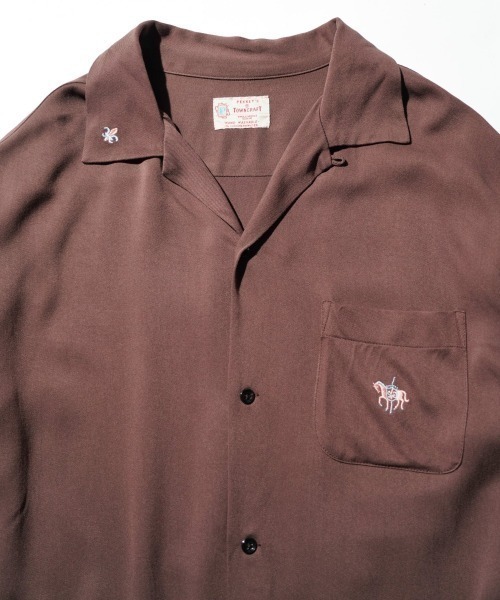 TOWNCRAFT(タウンクラフト)の「TOWN CRAFT タウンクラフト / 50S EMB LS SHIRT(シャツ/ブラウス・メンズ・ブラック/ブラウン・SMALL/LARGE/MEDIUM)」の8枚目の写真