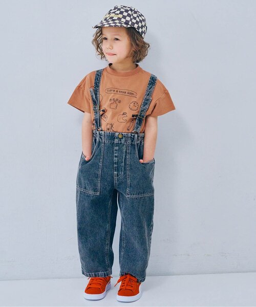 p.premier（ピードットプルミエ）の「サスペンダーデニムワイドパンツ（デニムパンツ・キッズ・サックスブルー/アイボリー/ブラック・140/130/120/110/100/90/80）」の6枚目の写真