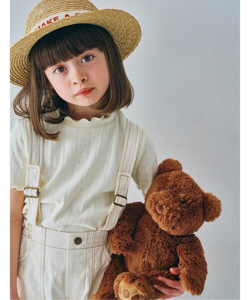 p.premier（ピードットプルミエ）の「サスペンダーデニムワイドパンツ（デニムパンツ・キッズ・サックスブルー/アイボリー/ブラック・140/130/120/110/100/90/80）」の14枚目の写真