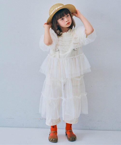 p.premier（ピードットプルミエ）の「サスペンダーデニムワイドパンツ（デニムパンツ・キッズ・サックスブルー/アイボリー/ブラック・140/130/120/110/100/90/80）」の15枚目の写真