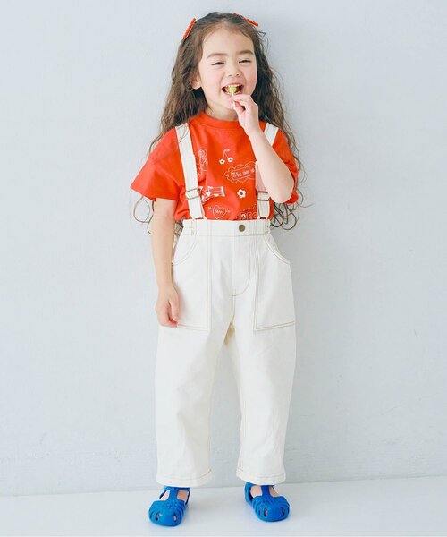 p.premier（ピードットプルミエ）の「サスペンダーデニムワイドパンツ（デニムパンツ・キッズ・サックスブルー/アイボリー/ブラック・140/130/120/110/100/90/80）」の16枚目の写真