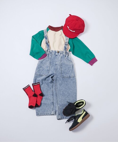 p.premier（ピードットプルミエ）の「サスペンダーデニムワイドパンツ（デニムパンツ・キッズ・サックスブルー/アイボリー/ブラック・140/130/120/110/100/90/80）」の19枚目の写真