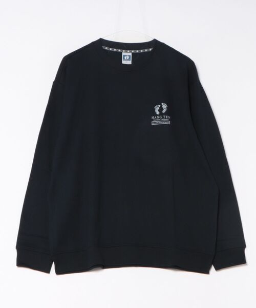 HANGTEN(ハンテン)の「【HANGTEN/ハンテン】ミニ裏毛ワンポイントプリントトレーナー スウェット クルーネック サーフ カジュアル ストリート(スウェット・メンズ・チャコールグレー/ブルー/ネイビー/グレー・MEDIUM/LARGE/X-LARGE)」の4枚目の写真
