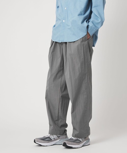 CITEN(シテン)の「<CITEN>2プリーツイージーシェフパンツ(スラックス・メンズ・グレー系/ブラック・L/S/M)」の3枚目の写真
